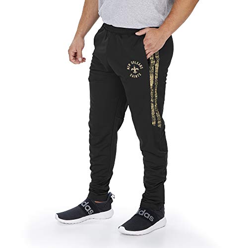 Pantalón de chándal NFL New Orleans Saints Zubaz para hombre en color negro grande