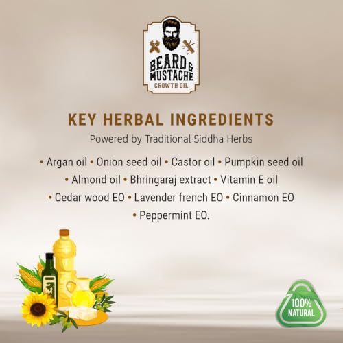 Image of Vanga Annachi Beard Growth Oil for Men 30ml | Mustache Growth Oil | Natural Herbal Beard Oil | Helps Reduce Patchy Beard | Soft, Thick & Healthy Facial Hair