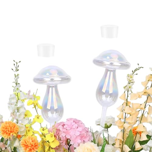 Katomi Palline di irrigazione per piante – 2 sfere di irrigazione in vetro, per piante d'appartamento, giardino e balcone, ecologiche, facili da usare