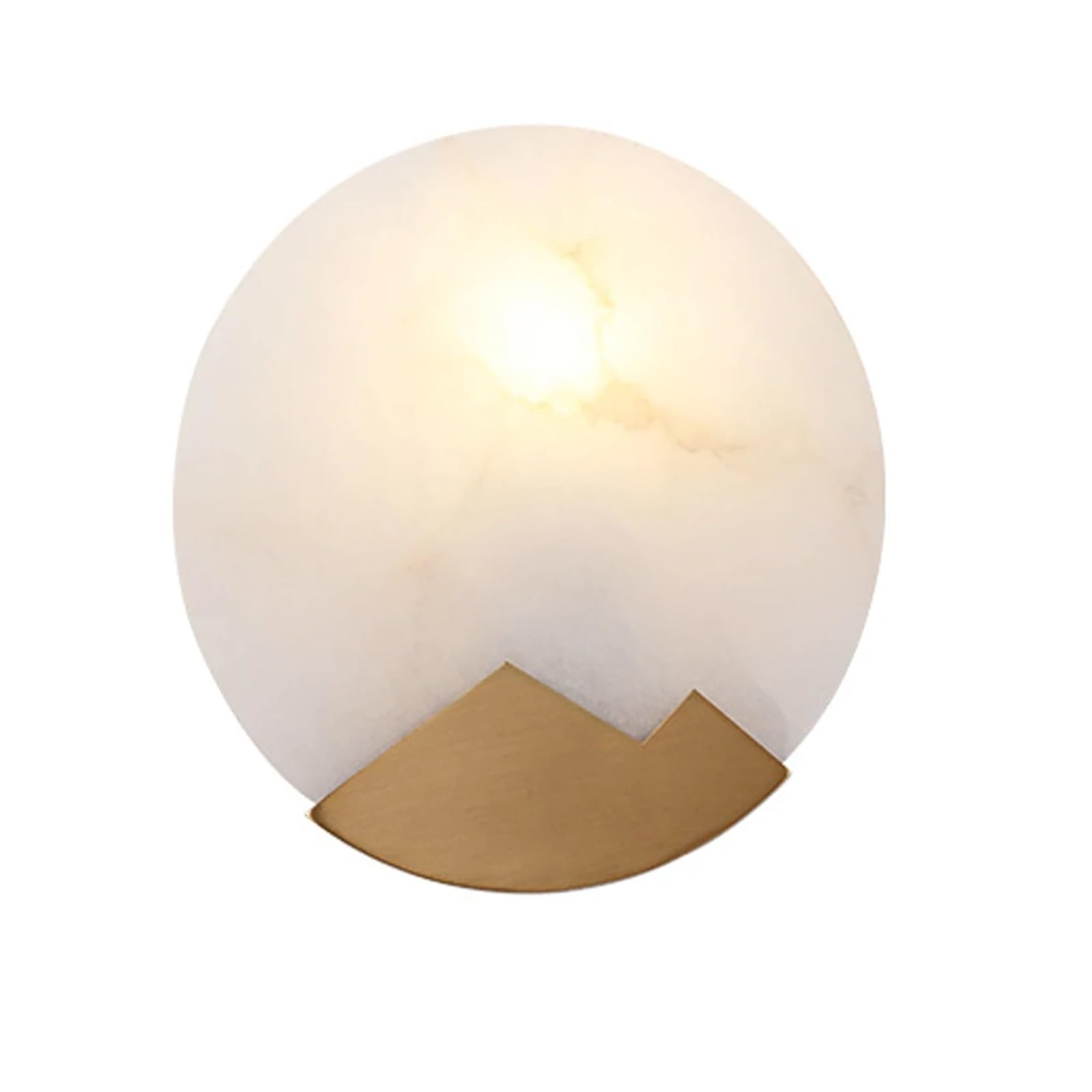 KLXSIVU Chandelier, Round Design Marble Wall Sconce for Living Room and Bedroom Modern Gold Chandelier,Gold-Diameter 20cm/26cm