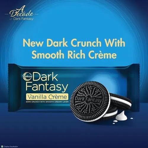Image of Sunfeast Dark Fantasy Vanilla Cream Sandwich Biscuits, 277.5g