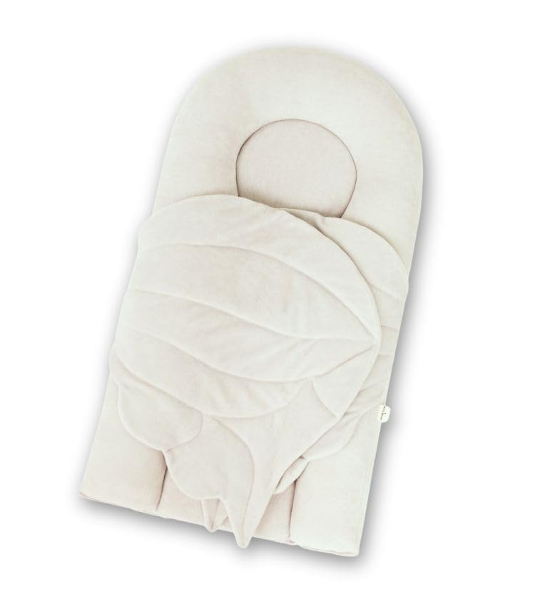 Tumbona hecha a mano para bebés, nido de algodón suave para el tiempo boca abajo, cambios de pañales y juego, materiales hipoalergénicos, dos