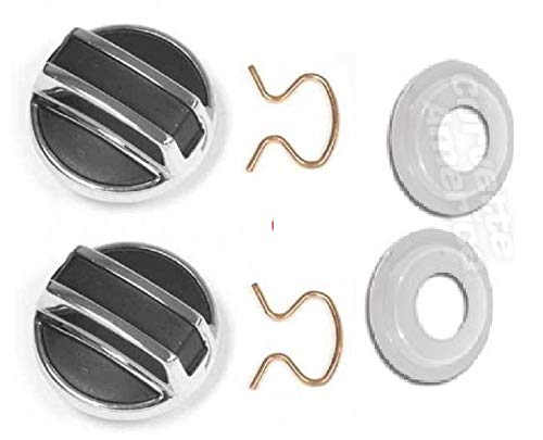 68-77 Corvette Door Lock Knob Set (Pair) W/Retainer Clips & Spacers