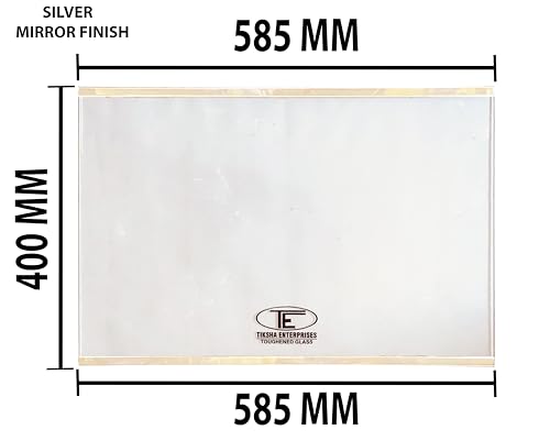 Tiksha Enterprises TOUGHENED Glass with Silver Bidding (585=585) 400 MM Compatible for Samsung RT 45-47DOUBLE Door Fridge. 2 41Y04DE7rpL