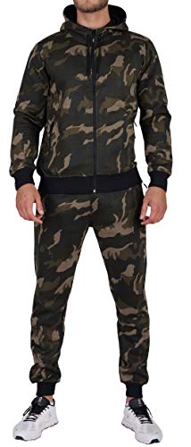 Preisvergleich Produktbild opoppy Jogging Herren 2-teilig mit Kapuze (4XL, camo Olive)
