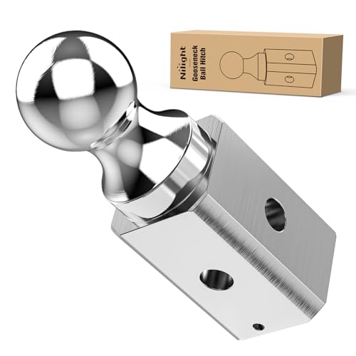 Image of Nilight GNXA2000 Gooseneck Hitch Ball Compatible with B&W Trailer Hitches, 2-5 /16 Inch Replacement Gooseneck Tow Hitch Ball 30,000lbs Load Capacity