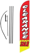 Clearance Sale Advertising Feather Banner Swooper Flag Sign with Flag Pole Kit and Ground Stake