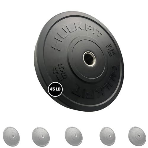 HulkFit Black 45 lb Bumper Plate