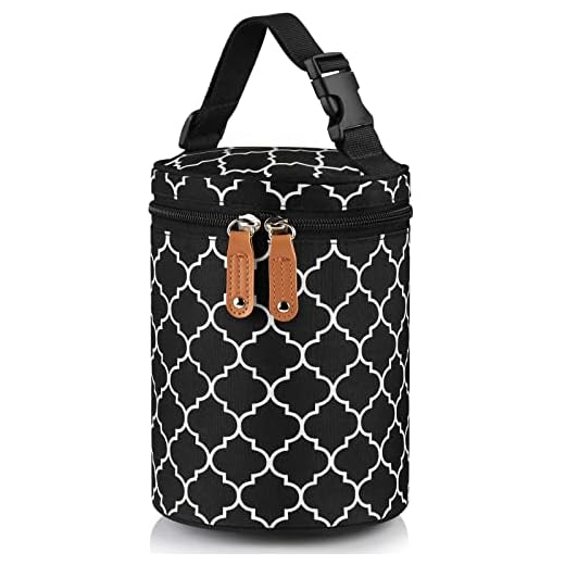 Accmor Breastmilk Insulated Cooler Tote Bags, Baby Bottle Warmer Bag Great for Nursing Mom Daycare, Black