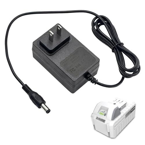 24V Quick Adapter Charger for Snow Joe&Sun Joe 24V Lithium Ion Battery,24VCHRG-QC iON+ Charger for Models iBAT24 &24BAT Series Batteries,iBAT24-LT,iBAT24-XR,24VBAT-LTE, 24VBAT-XR Power Supply Cord PSU