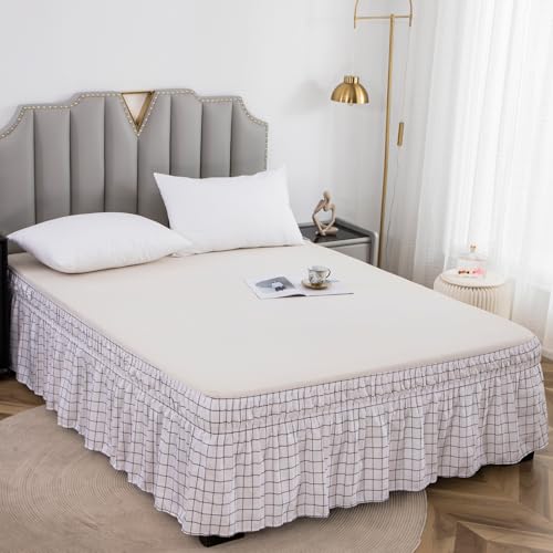 Faldon de cama King de microfibra suave con caida elegante de 15 pulgadas 8