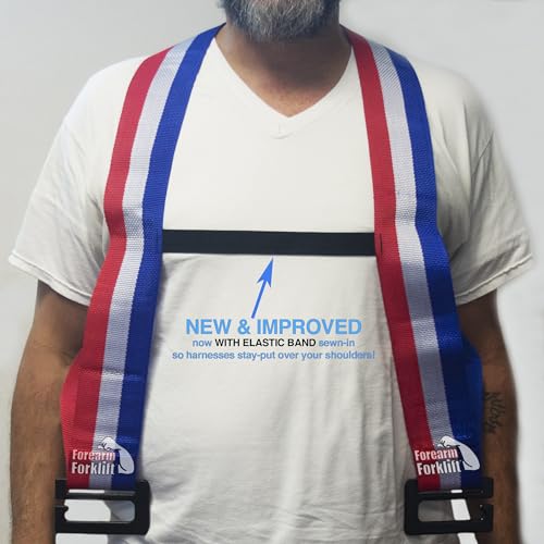 Forearm Forklift Arnês de ombro – Modelo PRO – As alças centrais são 20 cm mais longas + 1 mais laço