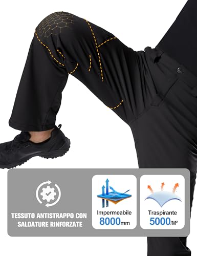 FREE SOLDIER Herren Winter wasserdichte Skihose Jagd Outdoor Hose Winddichte Thermohose Winterhose Softshellhose zum Klettern und Wandern