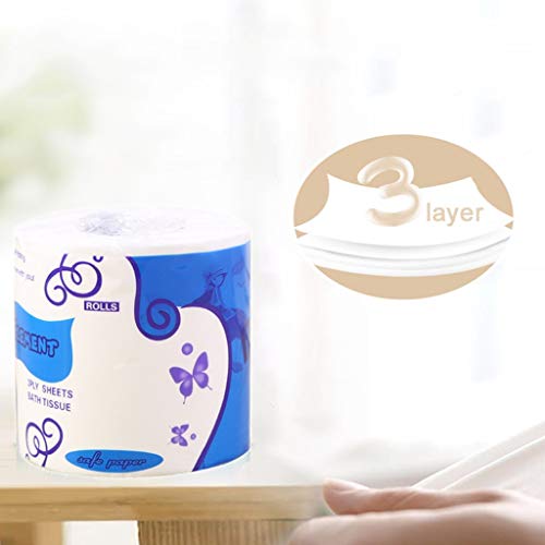 10 Rolls Toilet Paper Toilet Roll, Ultra Soft Touch Toilet Paper, Household Toilet Paper Skin-Friendly 3-Ply Paper Towel, Home Kitchen Enviro Toilet Tissue for Daily Use, Highly Absorbent (10 Rolls)