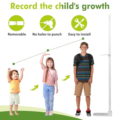 YJINGRUI Höhenmessstab, 20–210 cm, Tragbare Höhenmessstab mit Zwei Skalierungslinien Höhenmessung für Erwachsene, Kinde