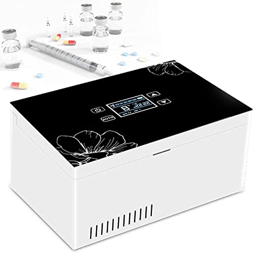 BWCKMTSC Nevera del refrigerador de la Caja fría de insulina, Caja de Viaje de Enfriador de insulina, Cajas frías de refrigerador pequeñas Reefer de medicamentos portátiles, refrigerador Temperatura