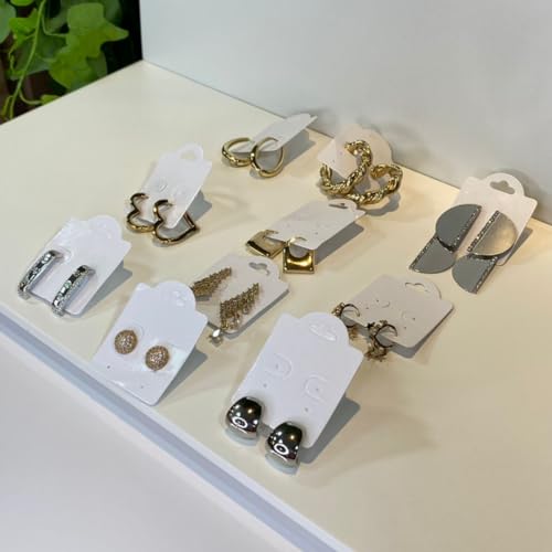 Kit 5 Pares De Brinco Folheados Bijuteria Fina Conjunto Acessório Feminino Prateado Dourado Peças Pa