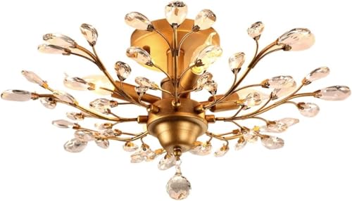 Plafonnier en cristal moderne pour illuminer un salon contemporain