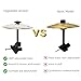 Cherishching Car Cymbal Air Vent Mount, Mini Drum Crash Cymbal Set with Mini Drum Stick,Crash Cymbal Drum for On-the-Road Rhythmic Entertainment Music Enthusiast Gift(Gold)