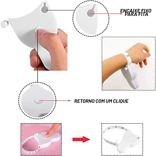 Fita Métrica Corporal Retrátil para Medição da Circunferencias do Corpo. Fita De Medição Corporal Co