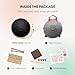 Panda Drum Pro (Black) | Steel Tongue Handpan with Music Book, Mallets, Carrying Bag & Finger Picks | 15 inch, 432 Hz | Rain Drum for Inside & Outside | Calming Musical Instrument for Adults & Kids