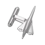concorso pietro argento Métal: Argent 925/1000 Boutons de Manchette Avions Concorde en Argent 925/1000 - A Tête Pivotante