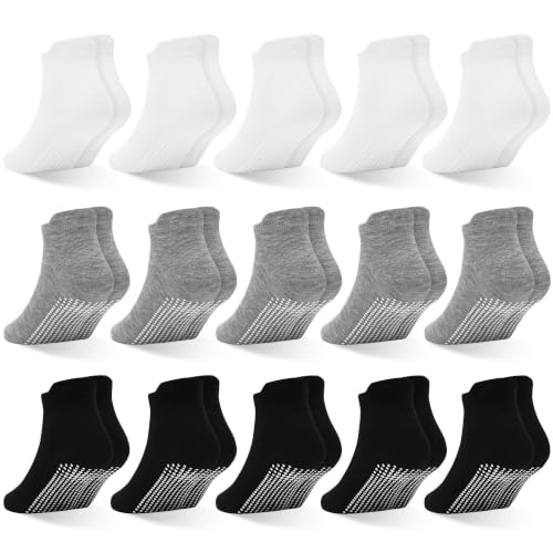 HYCLES Toddler Socks, 15 Pairs Non Slip Grip Ankle...