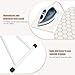 CROWNSHOP Ironing Boards 110X38X64-77CM 6 Adjustable Heights Non-Slip Rubber Feet Cotton Cover with Iron Rest TopIron Board Universal Extra Wide Lightweight Iron Board Rack(White square pattern)