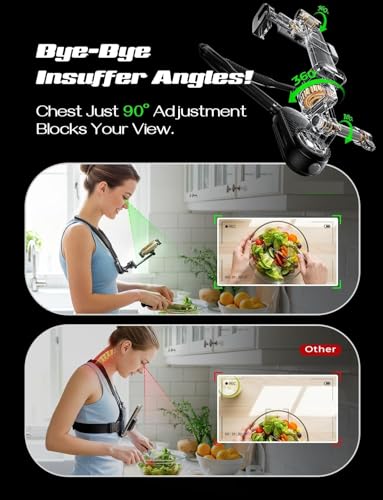 Image of Suicune Neck Phone Holder Recording with Anti-Shake Strap - POV /Vlog Neck Tripod Mount Hands-Free Filming, Universal for iPhone, Samsung Google Pixel, All Smartphones and Action Camera