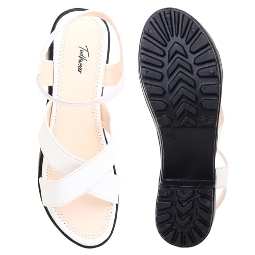 Image of Todhwear Women's Cross-Strap Block Heel Sandals, Gold, Chunky High Heel with Ankle Elastic Strap, Open Toe Wedges