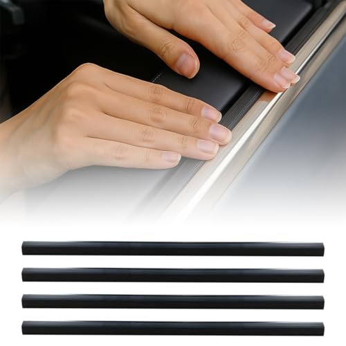 Tuxihapp Car Rubber Side Window Wiper Blade, Multi-Function 14" Auto Door Glass Insert Wiper Strips, Universal Waterproof Automotive Window Gap Filler Accessories for Cars, Trucks, SUVs (4PCS)