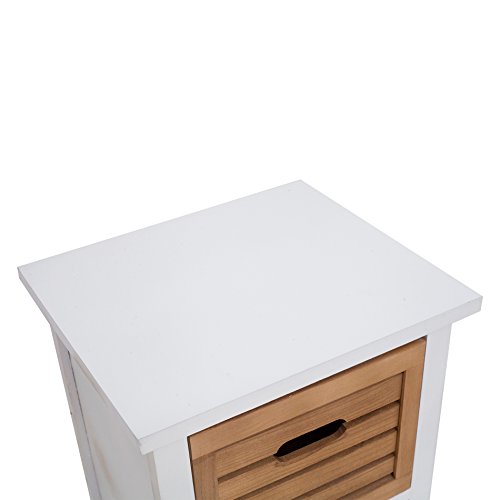 Rebecca SRL Kommode Schubladenschrank Schubladenkommode Sideboard mit 4 Schubladen, aus Paulownienholz, Mehrfarbig, im… – Bild 5