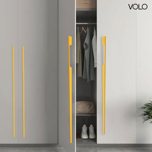 Image of VOLO Aluminium Wardrobe Handle - Elegant Pull Handle for Wardrobe Doors, Cabinet Doors, and Drawers in Kitchen, Office, and Bedroom (Pack of 2 Pieces) (SAC-40 Gold 36 Inch (900mm))