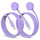 2Pack for Apple Watch Charger Cable, 3FT USB C to Magnetic Wireless Fast i-Watch Charging Cord [Portable], Compatible with iWatch Series Ultra/9/8/7/6/SE/SE2/5/4/3/2 - Purple