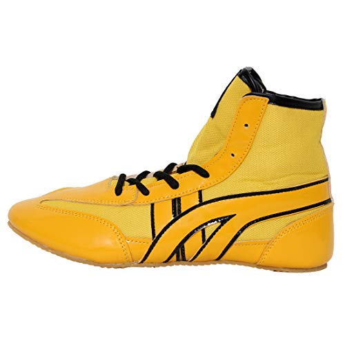 Image of RXN Men's Faux Leather Wrestling Shoes with Rubber Sole for Training