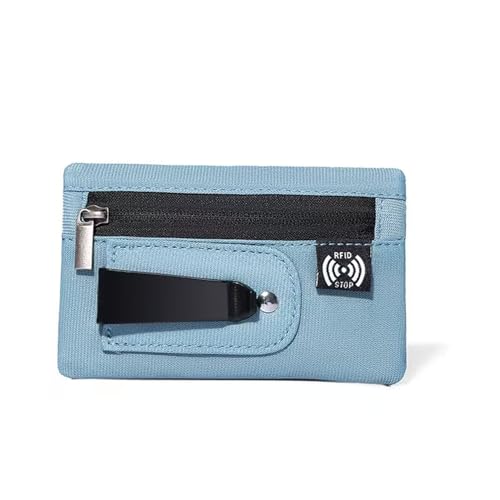 Image of RFID Hidden Clip Stash Money Belt - Ultra Thin Anti-Theft Travel Pouch with Credit Card Slots for Women /Men, Perfect for International Travel, Daily Commute & Outdoor Activities (Blue)
