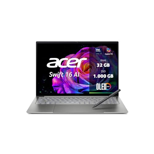 Acer Swift 16 AI OLED, Laptop, Ultra X9, 32GB RAM, 1TB SSD