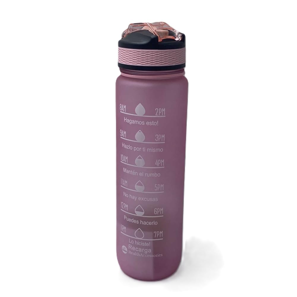 4 Gourdes Tritan 800 Ml – Couvercle Rose, Marron, Sans BPA