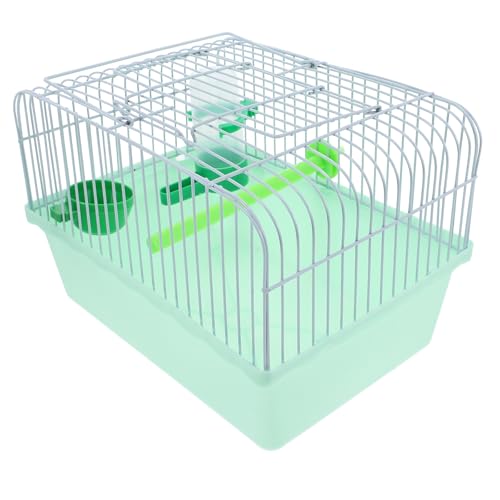TEHAUX Jaula Portátil para Pájaros Pequeños con Diseño Espacioso, Soporte, Comedero y Bebedero, Adecuado para Viaje y Exterior, Material Abs y Hierro Resistente Color Color Aleatorio