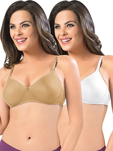Image of SONARI Women's Non-Padded T-Shirt Bra | Wire-Free, Medium Coverage, Comfortable Polyester-Cotton Blend Fabric | Adjustable Straps, Ideal for Sports Catwalk