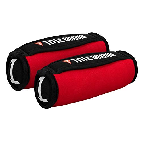 TITLE Boxing Heavy-Hitters Hand Weights, Black/Red, 1LB - Weighted Boxing Gloves, Weighted Bag Gloves, Boxing Equipment MMA Gloves Men, Kickboxing Gloves, Hand Speed, Punching Power