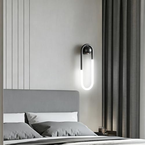 Aplique de pared LED interior que elimina sombras molestas en el dormitorio con su diseño lineal