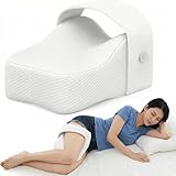 SUDAHIA Knee Pillow for Side Sleeper with Adjustable Strap, Memory Foam Leg Support Cushion for Comfortable Sleep, Spine Alignment, and Relief of Sciatica, Back, Hip, Knee & Joint Pain