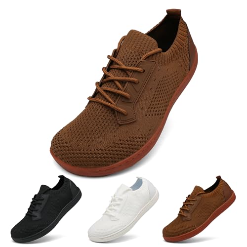 Womens Running Shoes Slip on Barefoot Walking Comfortable Breathable Wide Toe Shoes Ladies Trainer