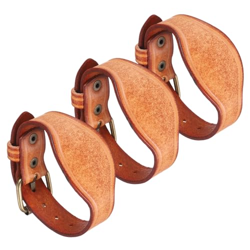 Bracelet en cuir réglable pour poignets hommes femmes lot de 3 unis