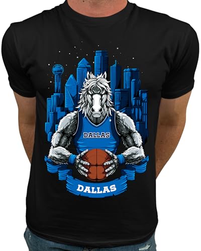 Dallas Basketball T-Shirt – Unisex Graphic Sports Tee - Blk 2XL