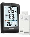 Newentor – Newentor MAX MIN Thermometer innen außen 24/48 Std./alle Zei