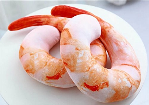 Latinaric 1 pc Kreative U förmigen Hals Garnele Kissen Schlafen Zubehör Garnelenfleisch
