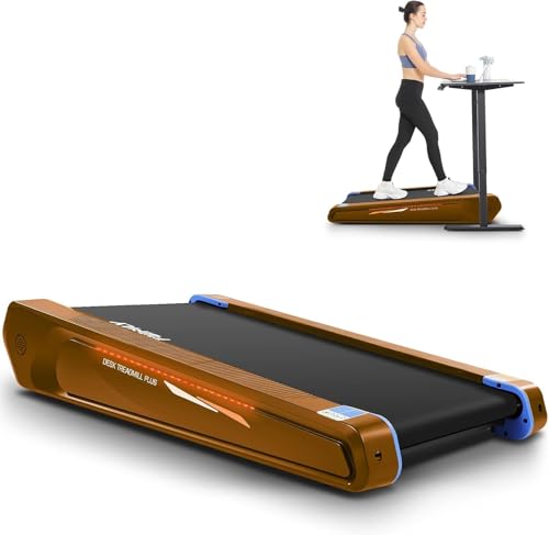 Image of FUNMILY Walking Pad Treadmill with 5% Incline, 2.5HP Smallest Under Desk Treadmills for Home Office, Compact Walking Treadmill 300lbs Weight Capacity /Remote Control /Lighting Design