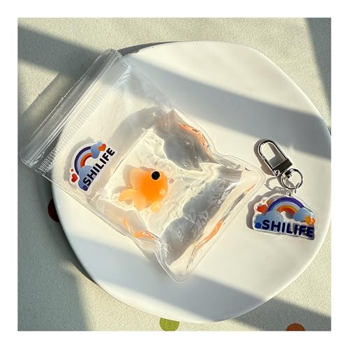 Taba Squishy,Squeeze Toys,Water Sensitive Fluid，Kawaii Squishies PVC Sensory Toys,Stress Relieving,Birthday&Christmas Gifts,Cute Things for scenecore, Sock Filling for Kids Teenage Adults (Fish)